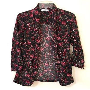 Bossini Floral Blazer - 3/4 Sleeves - Size XS